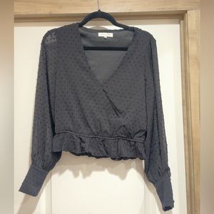 Cropped Black Blouse